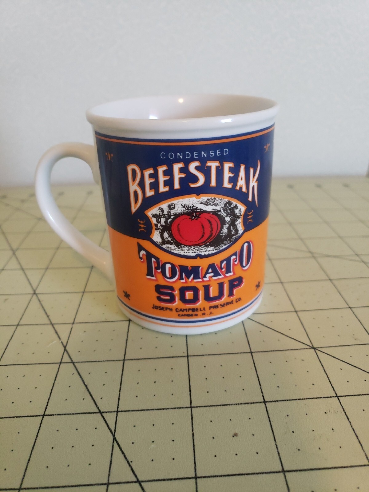 ⭐️VTG Campbell Soup Company Beefsteak Tomato Soup Mug 125th Anniversary Mug