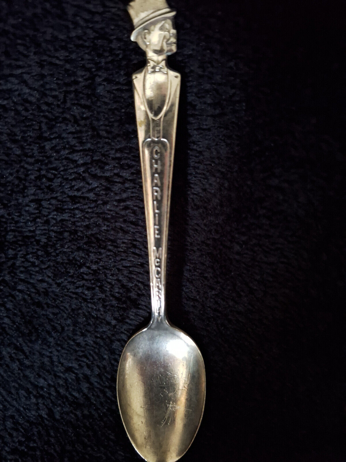 Vintage 1939 Charlie McCarthy silverplate spoon, Chase & Sanborne giveaway