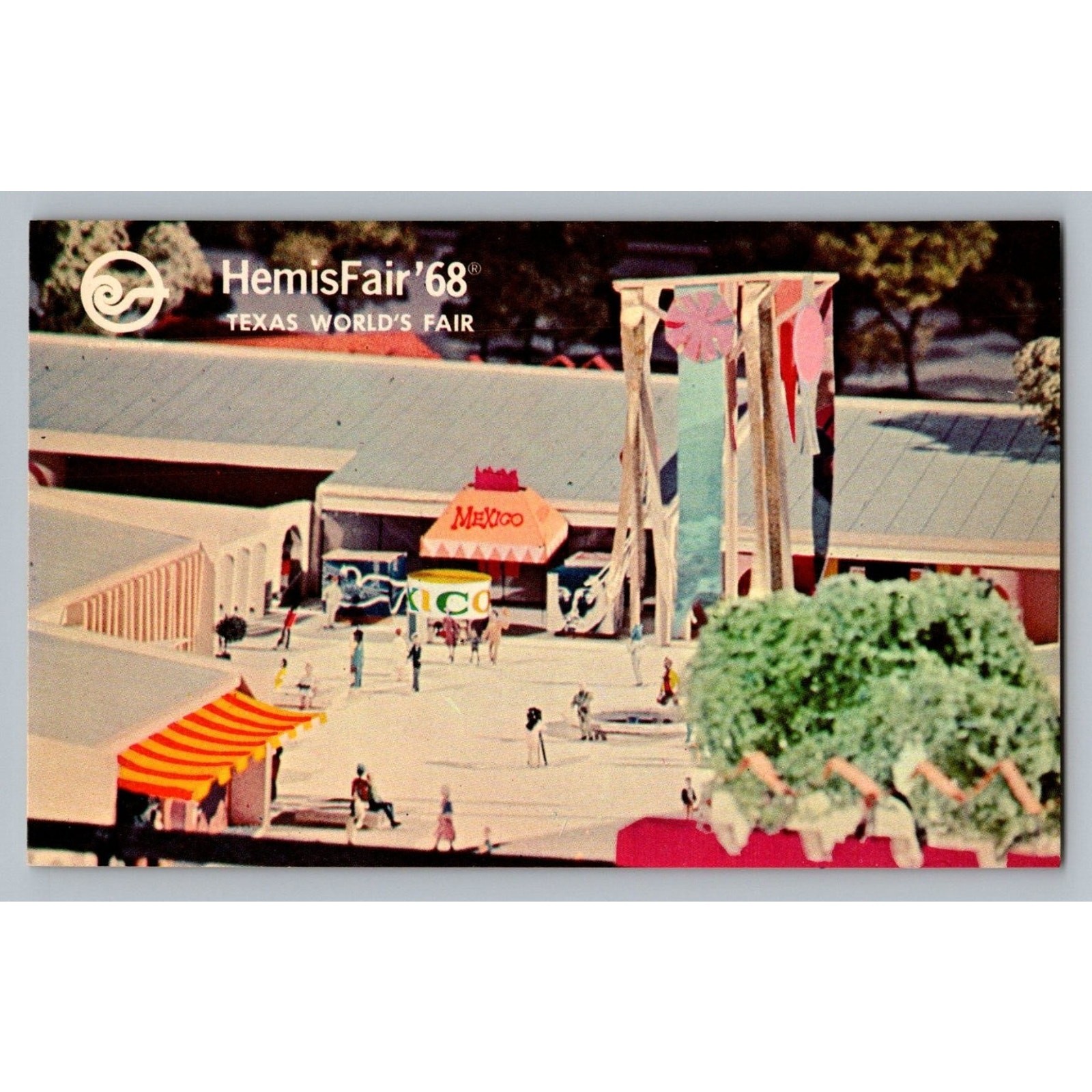 HemisFair \'68 Texas World\'s Fair Mexico Pavilion Postcard Vintage