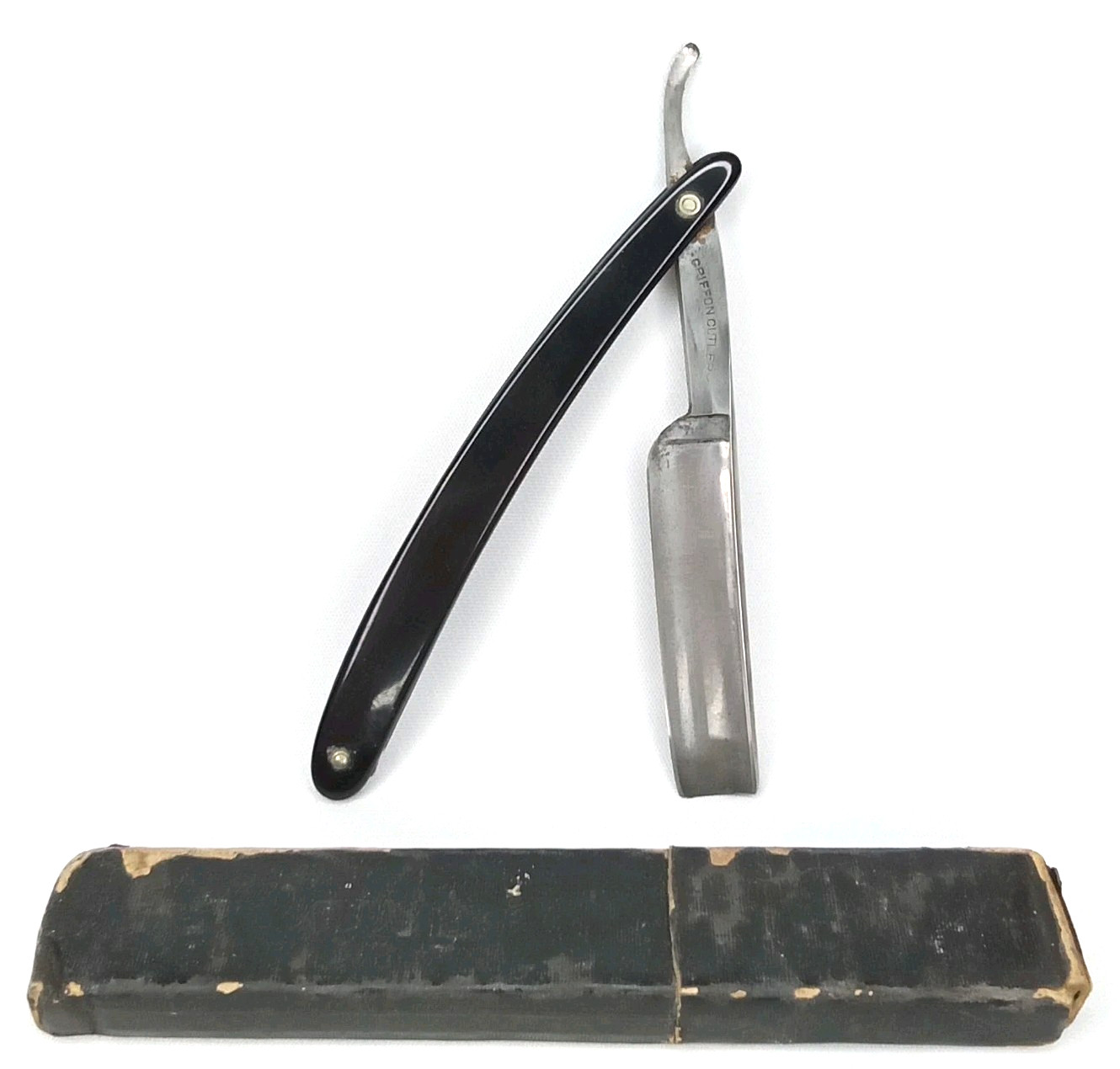 Griffin Cutlery Straight Razor With Case Made In USA Antique 1900s
