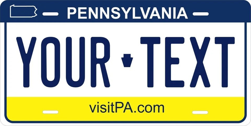 Pennsylvania 2004 Custom State License Plate Personalized 12\