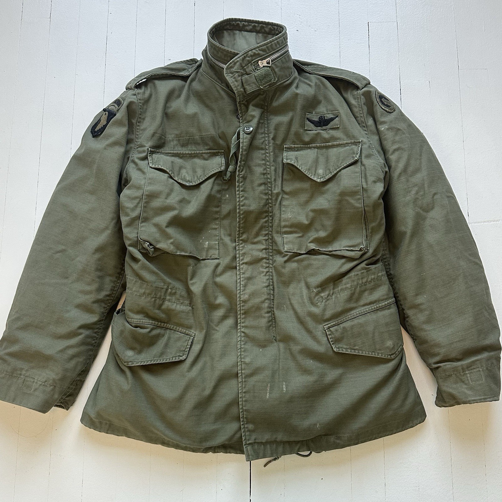Vintage M-1951 OG 107 Sateen Field Jacket W/Liner US ARMY Mens Medium