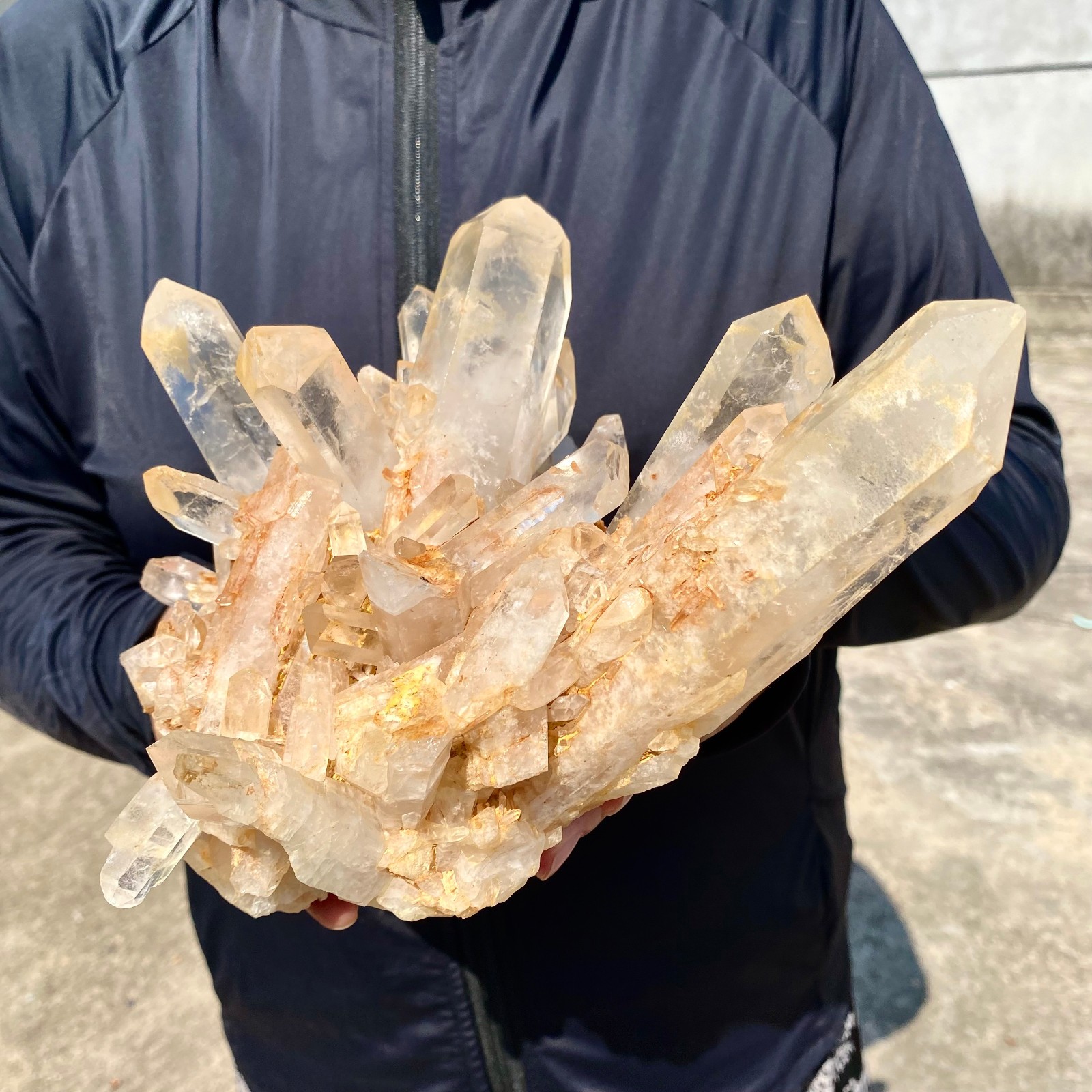 6LB A+++ Large Himalayan top quartz clusters/mineral samples -