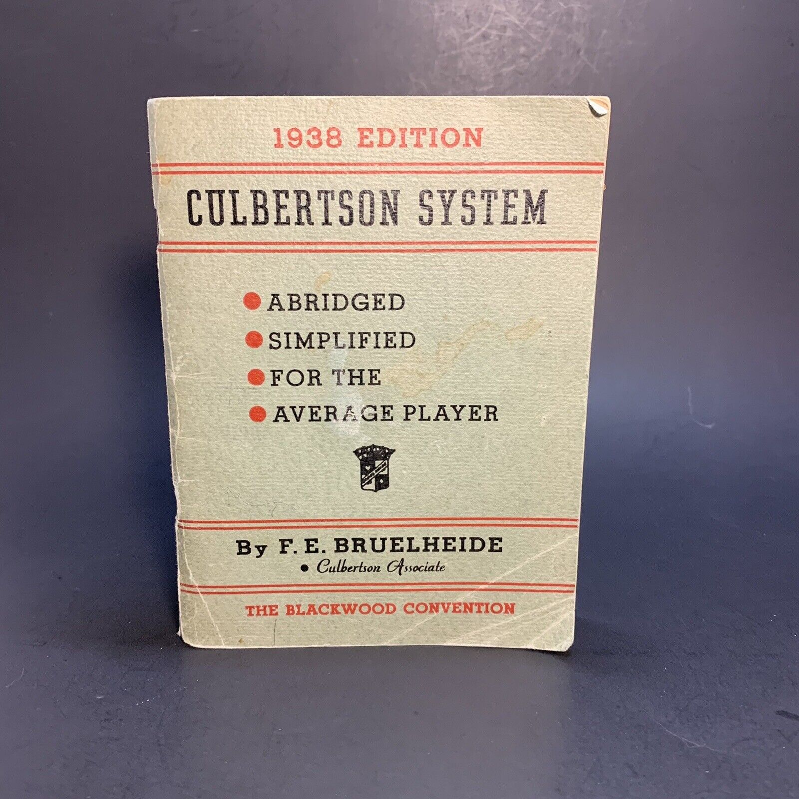 Vintage Culbertson System 1938 Bridge Rules Methods Cards Game Paper Ephemera