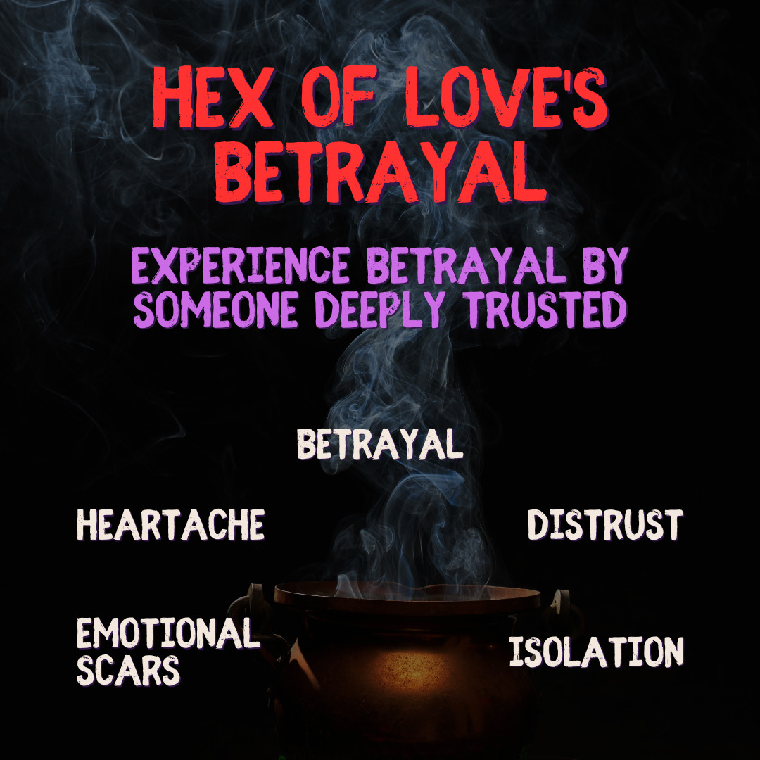 Hex of Love's Betrayal - Experience Betrayal | Powerful Black Magic Love Hex