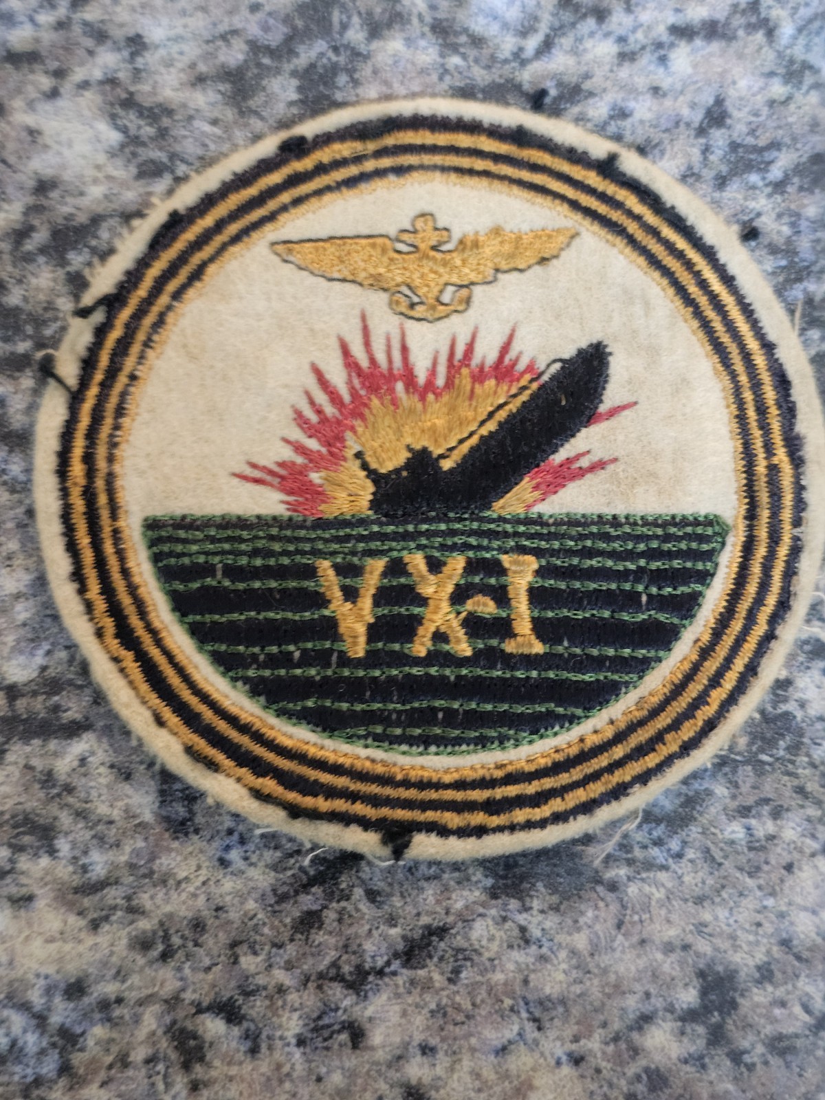 Rare Original 1940's 1950's VX-1 Patch Navy Air Test Evaluation Squadron One Rare Original 1940's 1950's VX-1 Patch Navy Air Test Evaluation Squadron One