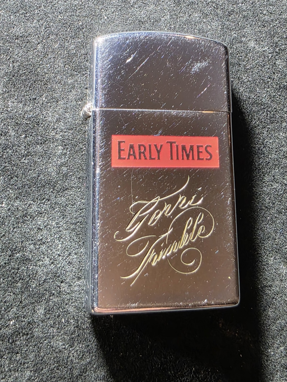 Vintage Early Times Bourbon Advertising Zippo Slim Lighter