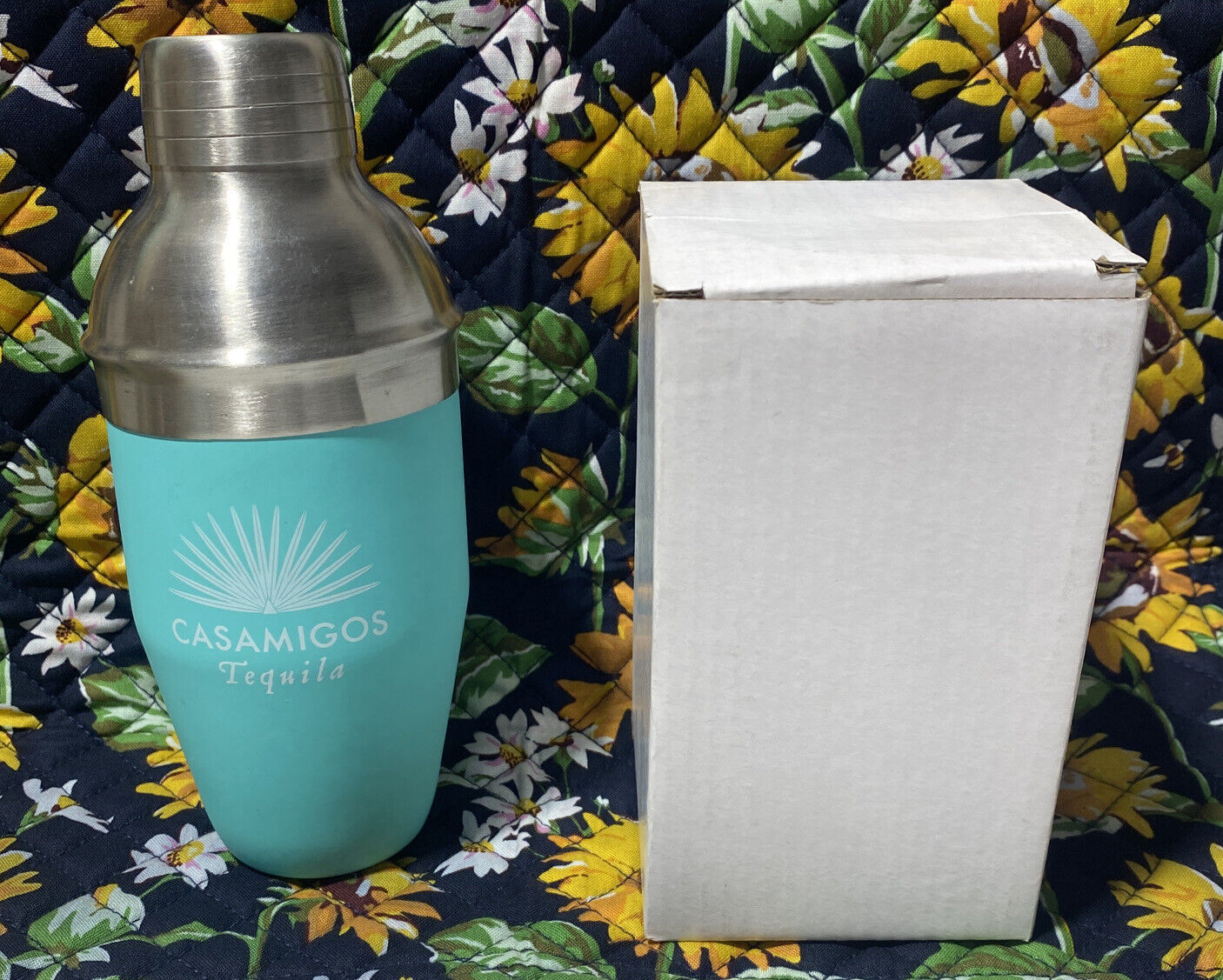 Casamigos Tequila Drink Cocktail Shaker Green George Clooney Logo Green 3 piece