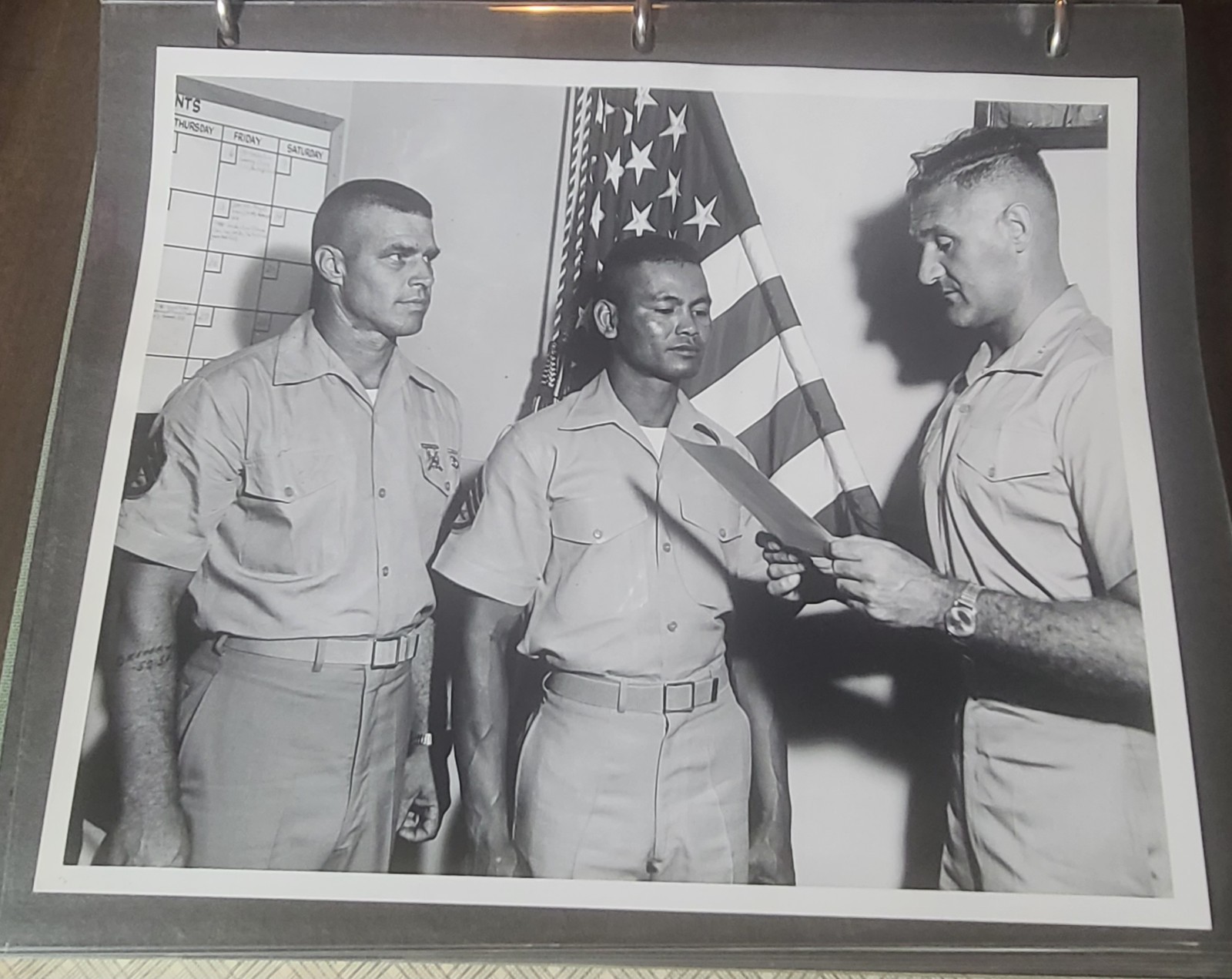 Vintage USMC Photo 1965 Camp Pendleton Marines Ceremony Original Print Vietnam E