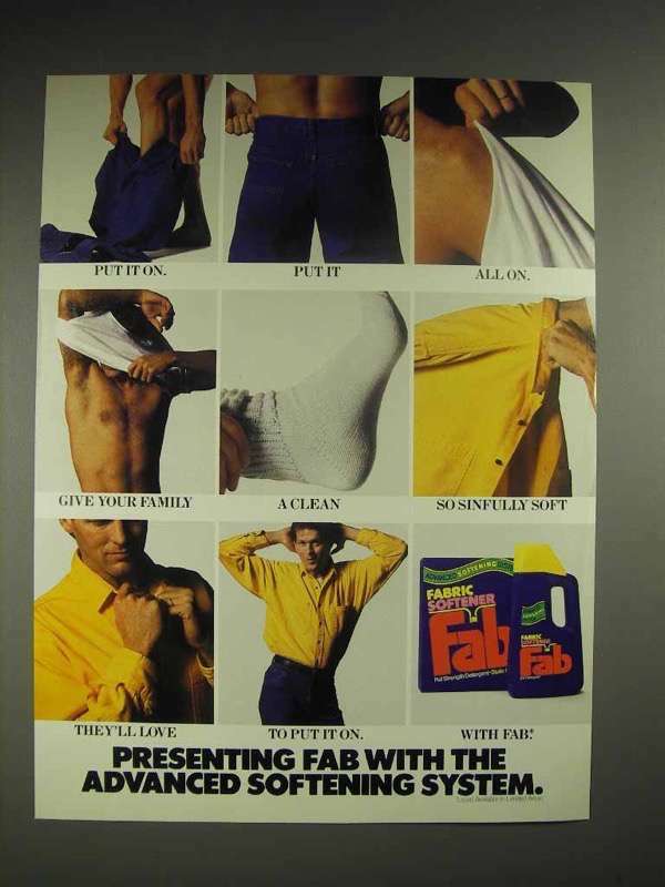 1987 Fab Fabric Softener Ad - Advanced System