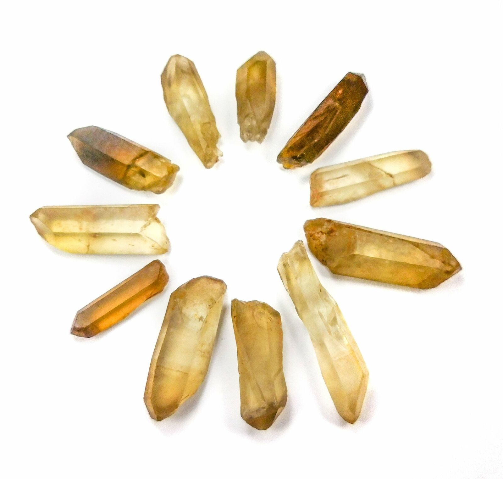 Natural Untreated Citrine Crystal Point (3 pcs ) from Congo Rough Raw Stones