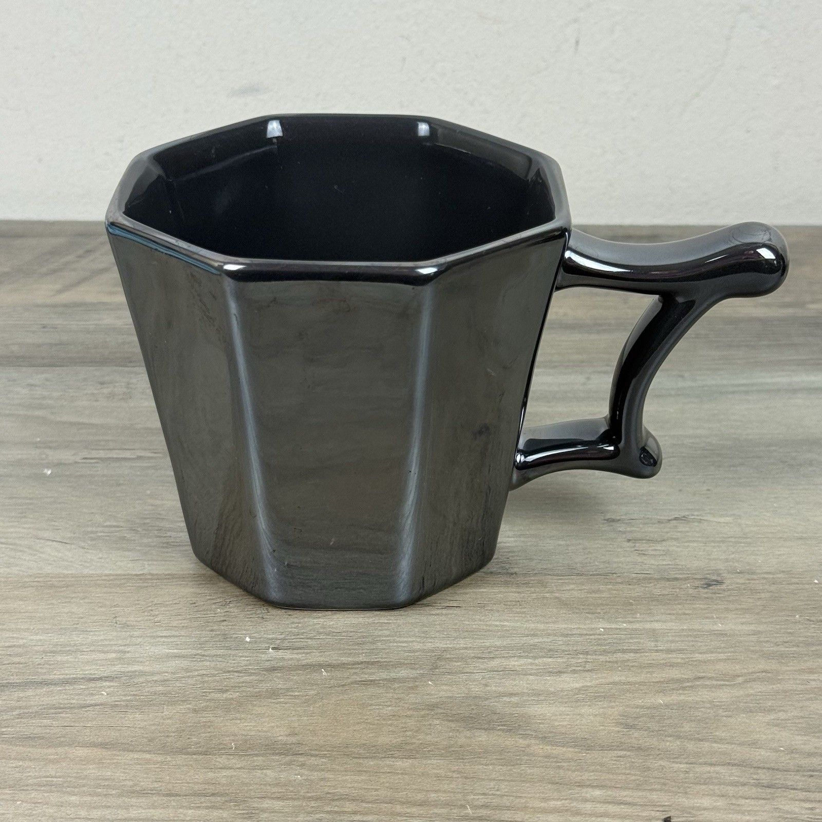 2013 Starbucks Holiday Metallic Mercury Gray Octagonal Ceramic Coffee Mug Cup