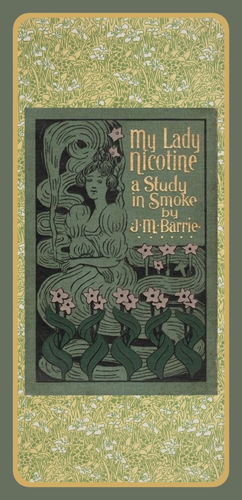 Book Lovers LAMINATED Bookmark - MY LADY NICOTINE 1896 Book Image J M Barrie