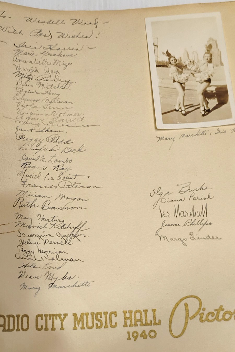 1940 Radio City Music Hall Pictorial ROCKETTES Signed and  Autographed, + Photo