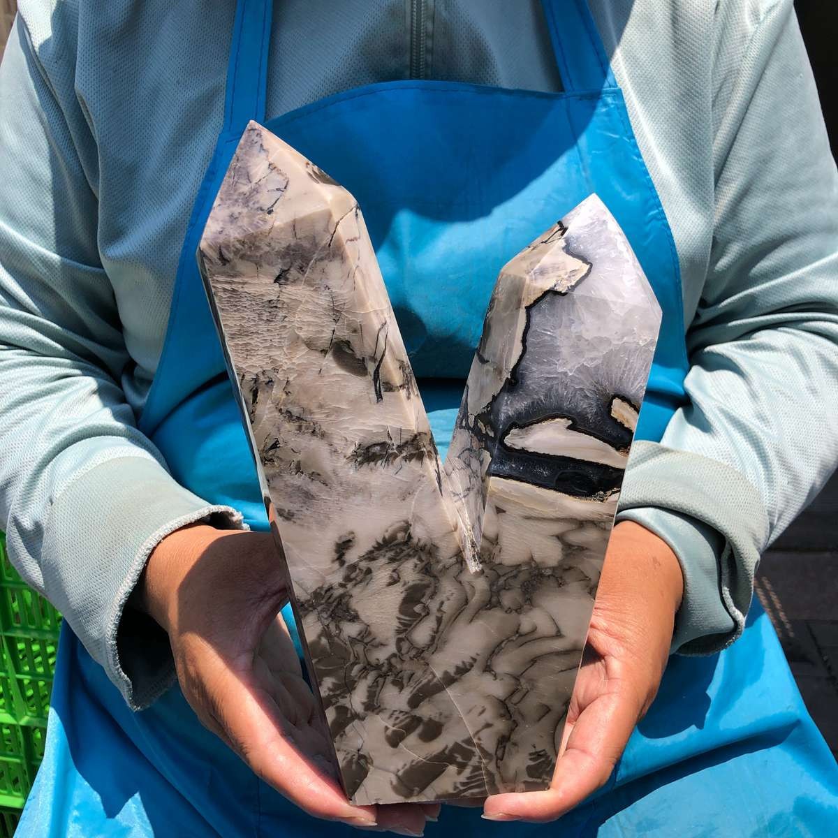 4.33LB Natural Volcanic Agate multiple pointed crystal obelisk healing 5716