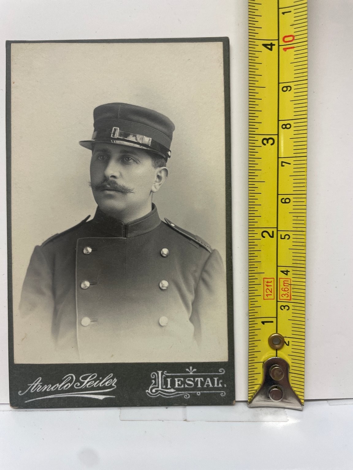 Late Victorian CDV Photograph Man in Uniform Arnold Seiler Liestal Aspirant