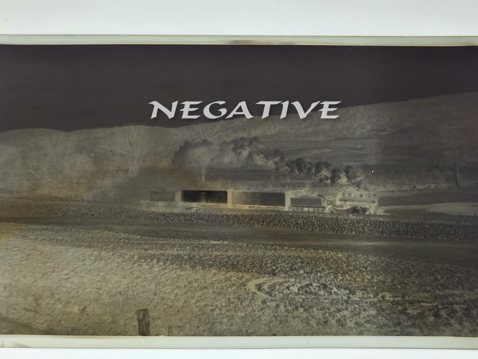 1940\'s UNADILLA VALLEY RR CLASS 4-4-0 LOCOMOTIVE #1 MILK TRAIN PHOTO NEGATIVE