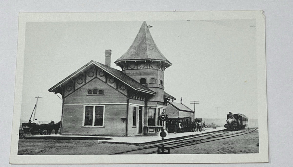 1911 RPPC Chatham MA Railroad Depot Station Steam Train Cape Cod Railroad