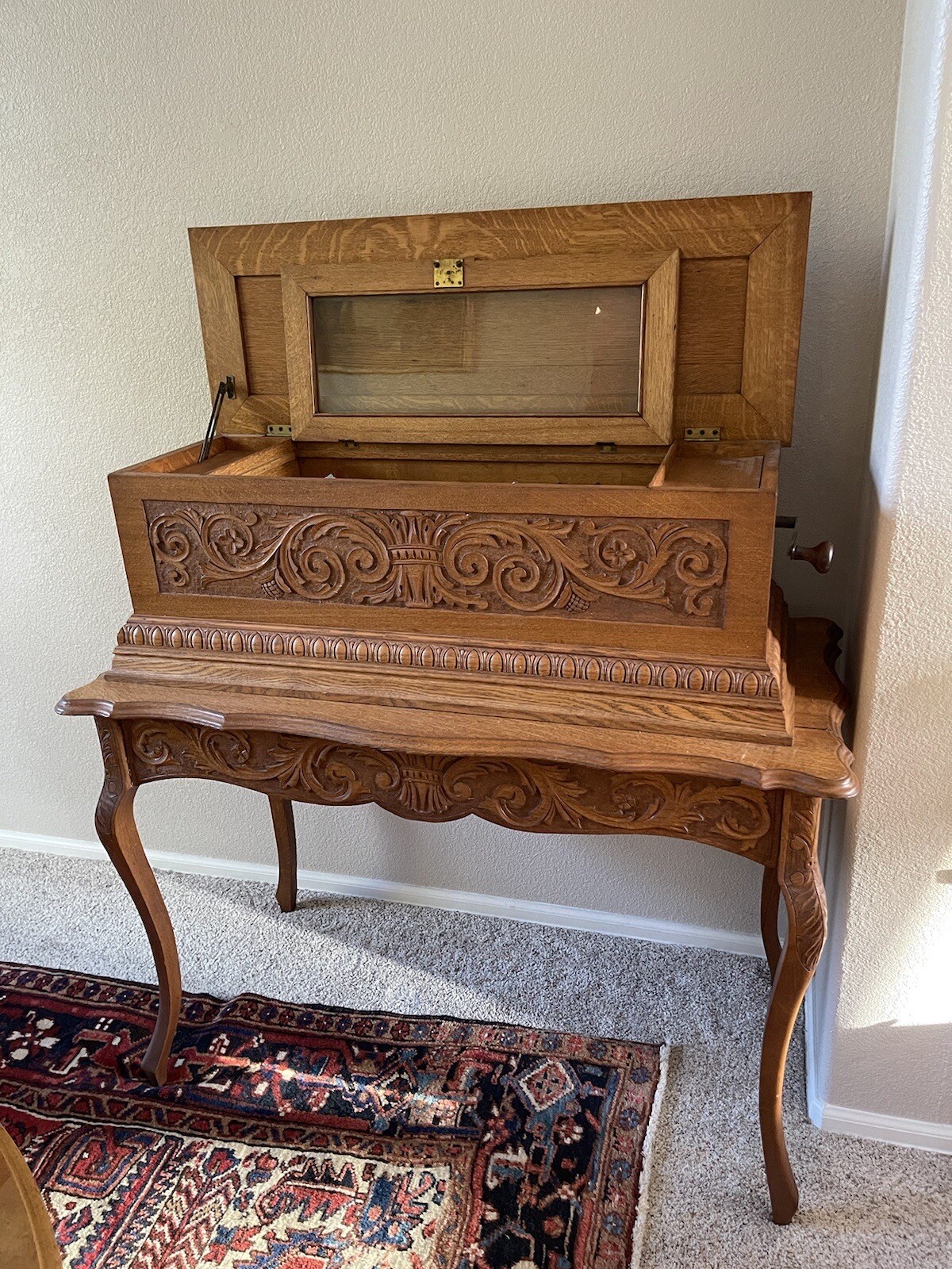 Amazing 19th Century Original Mermod Freres Music Box With Original Table