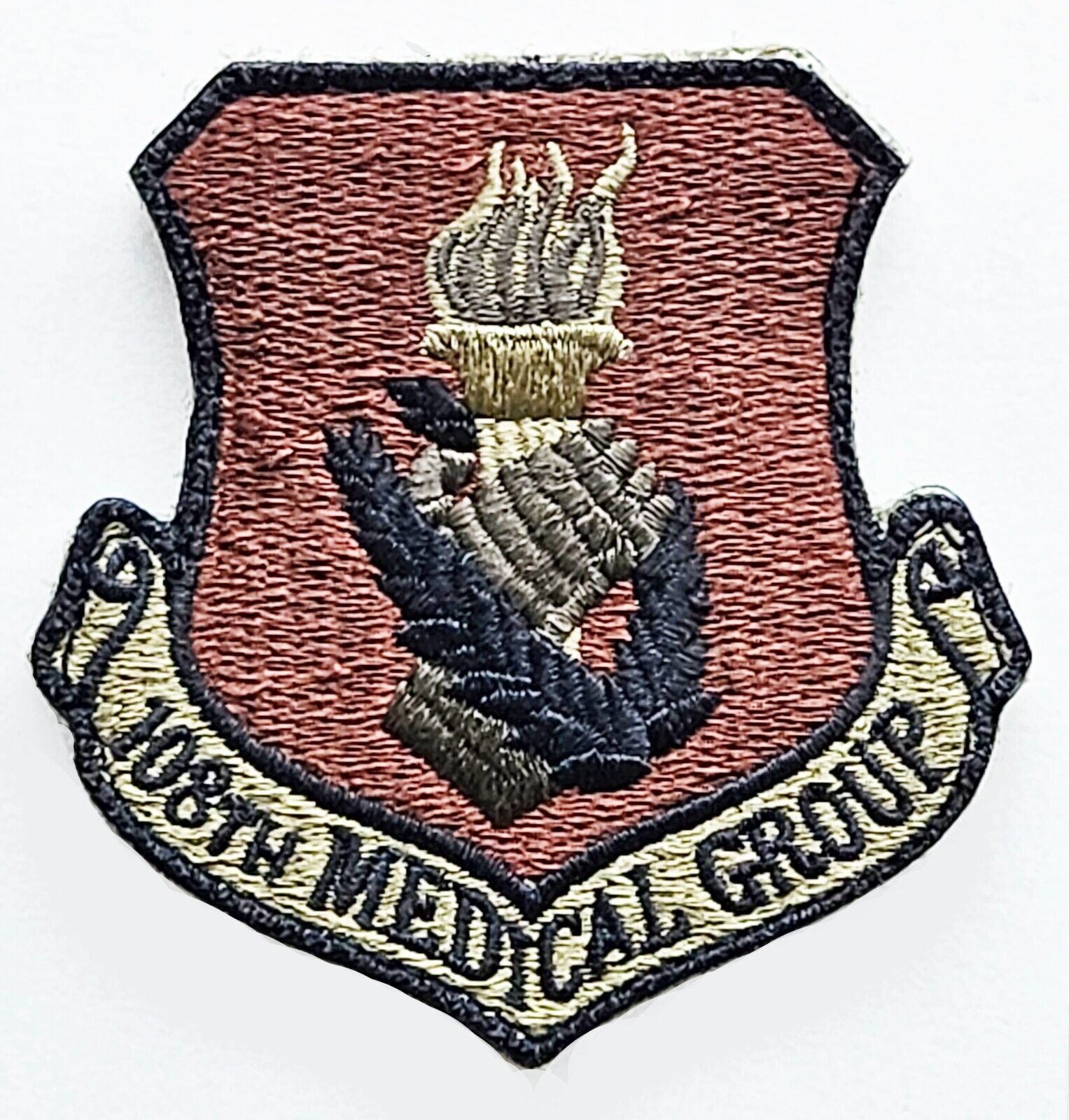 US Air Force 108th Medical Group Subdued Hook Back Patch