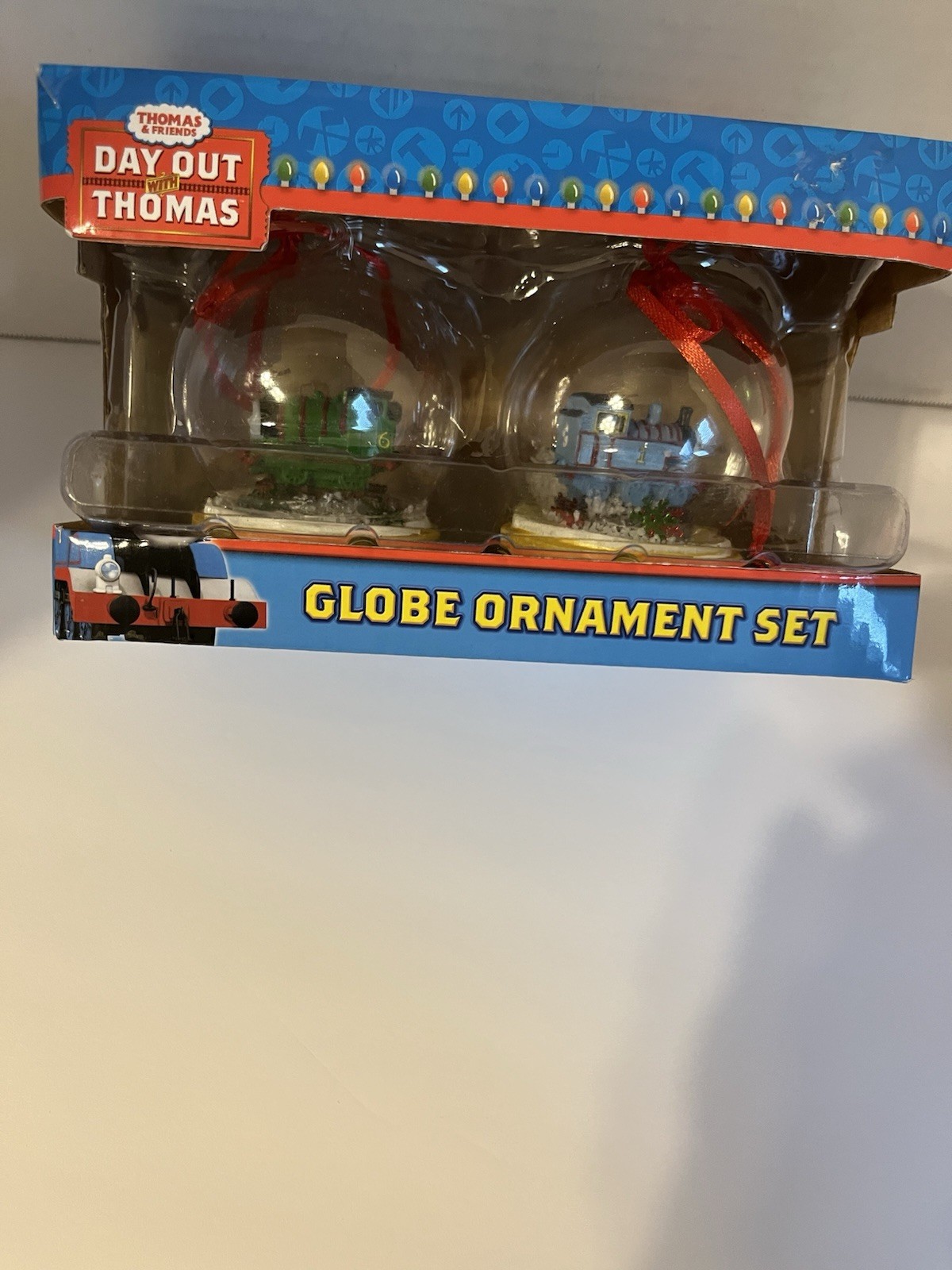 Rare 2013 Thomas & Friends Glass Globe Ornament Set Of 2