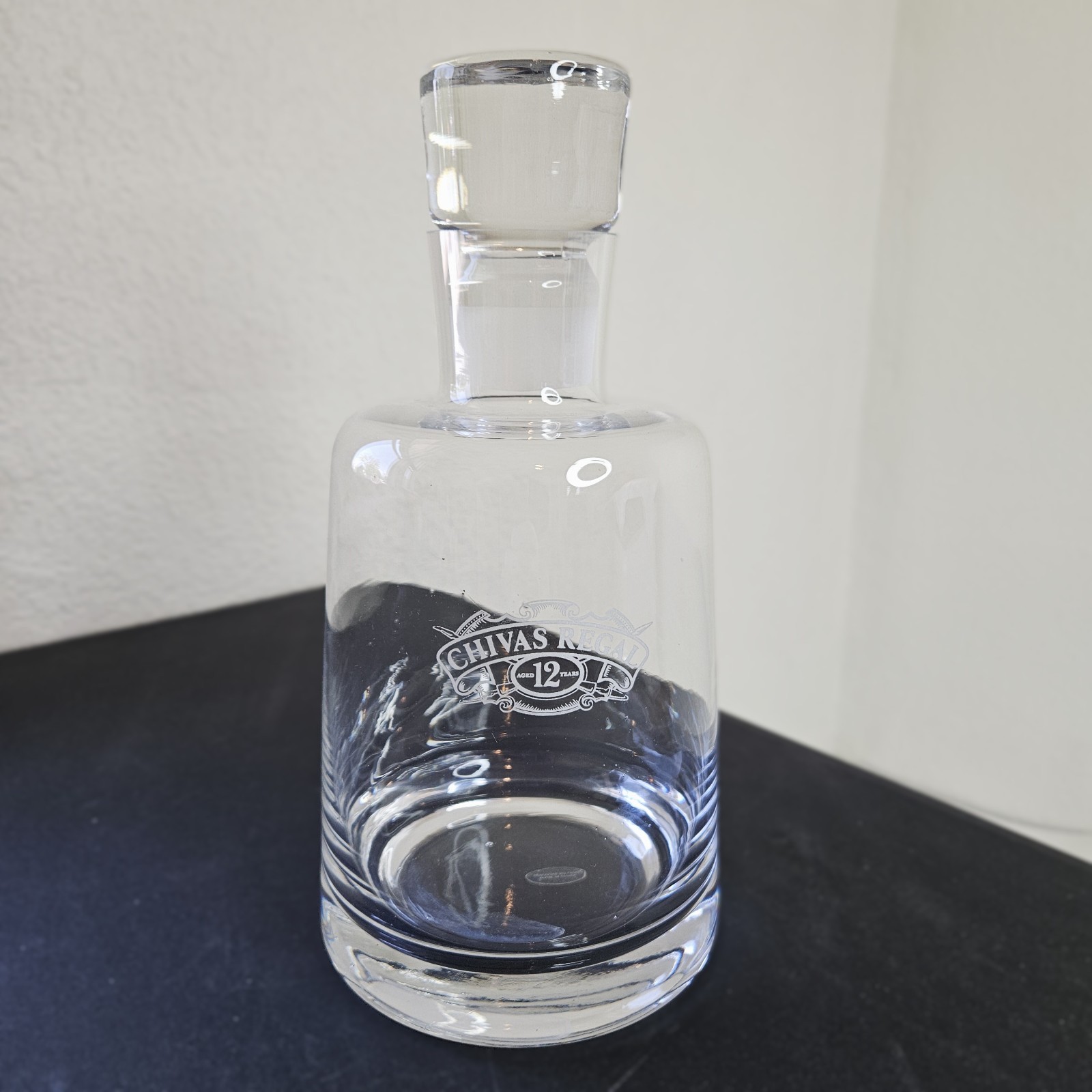 Vintage Chivas Regal 12 Year Glass Decanter w/Stopper Barware Whisky Bottle