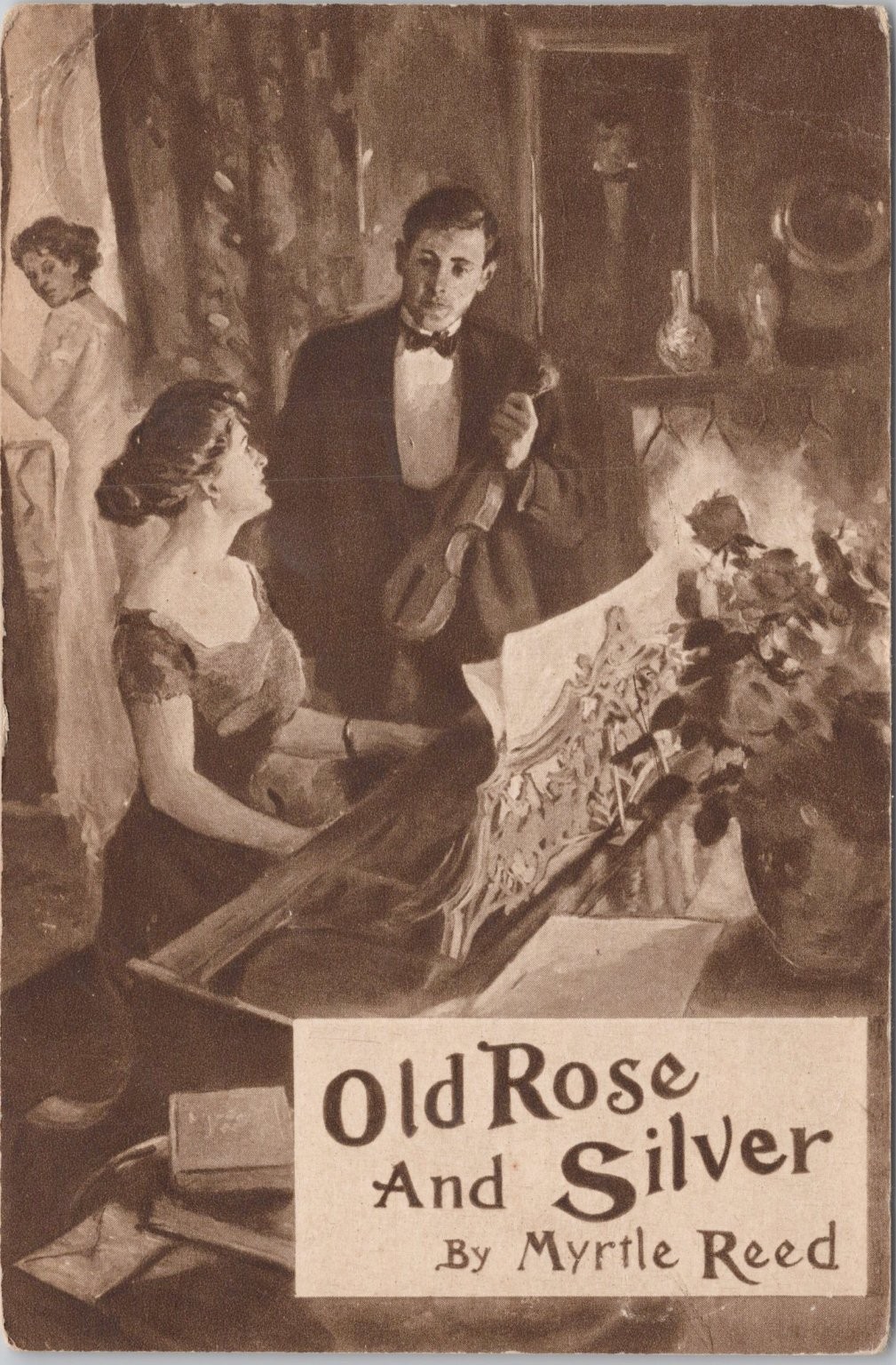 1910 Old Rose And Silver Myrtle Reed Book Ad Postcard 1910 Old Rose And Silver Myrtle Reed Book Ad Postcard