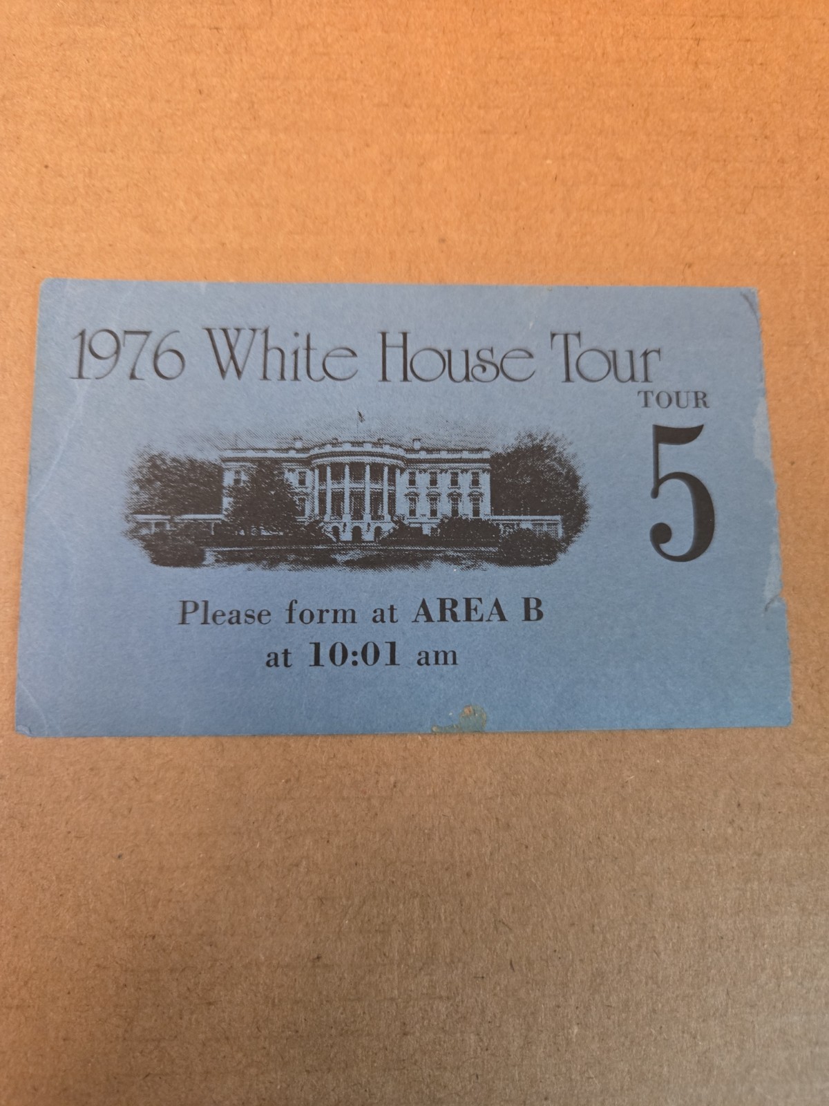BICENTENNIAL WHITE HOUSE TOUR,  1976 BLUE TICKET   4\