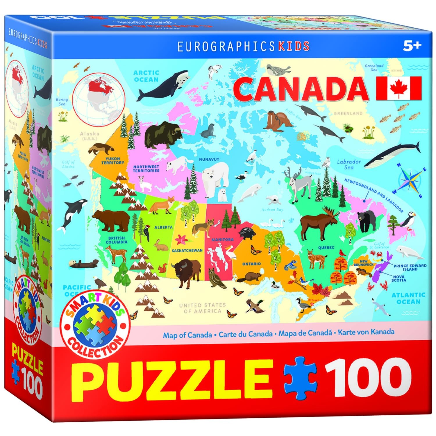 EuroGraphics Illustrated Map of Canada 100 pc EuroGraphics Illustrated Map of Canada 100 pc