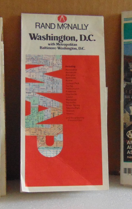 1981 Rand McNally Street Map of Washington DC