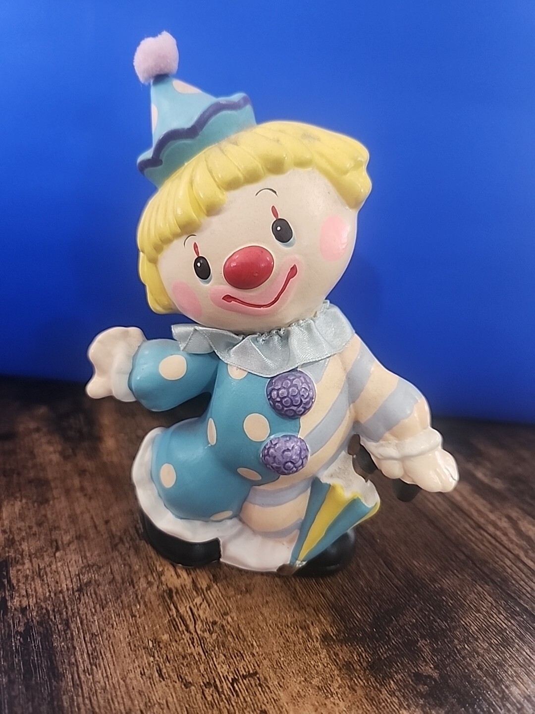Clown Piggy Bank Enesco Pottery Ceramic Vintage 6\