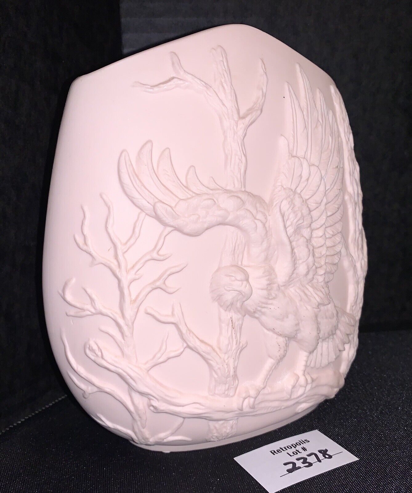 Toyo Pink Eagle Flat Vase Vintage