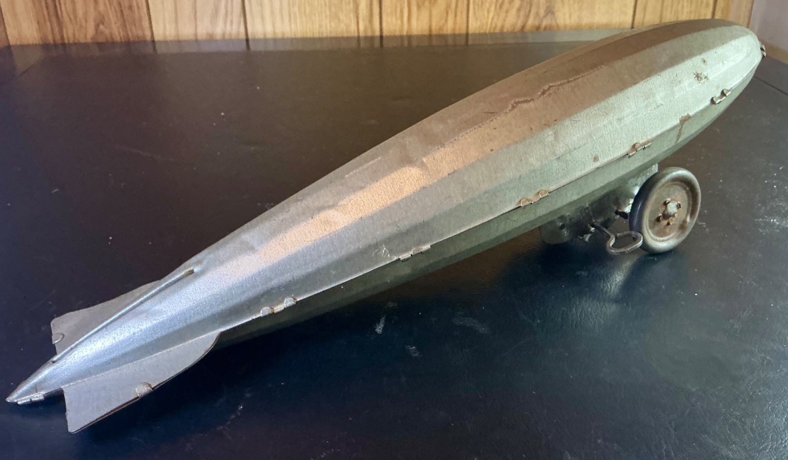 Antique 1930s Steelcraft Pressed Steel Graf Zeppelin Blimp Airship Pull Toy 17 Antique 1930s Steelcraft Pressed Steel Graf Zeppelin Blimp Airship Pull Toy 17