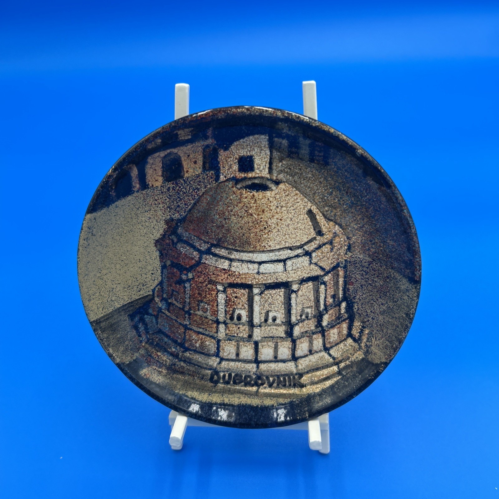 Vintage Dekor Zagreb Rucni Rad Enamel On Copper Decorative 12 1/4\