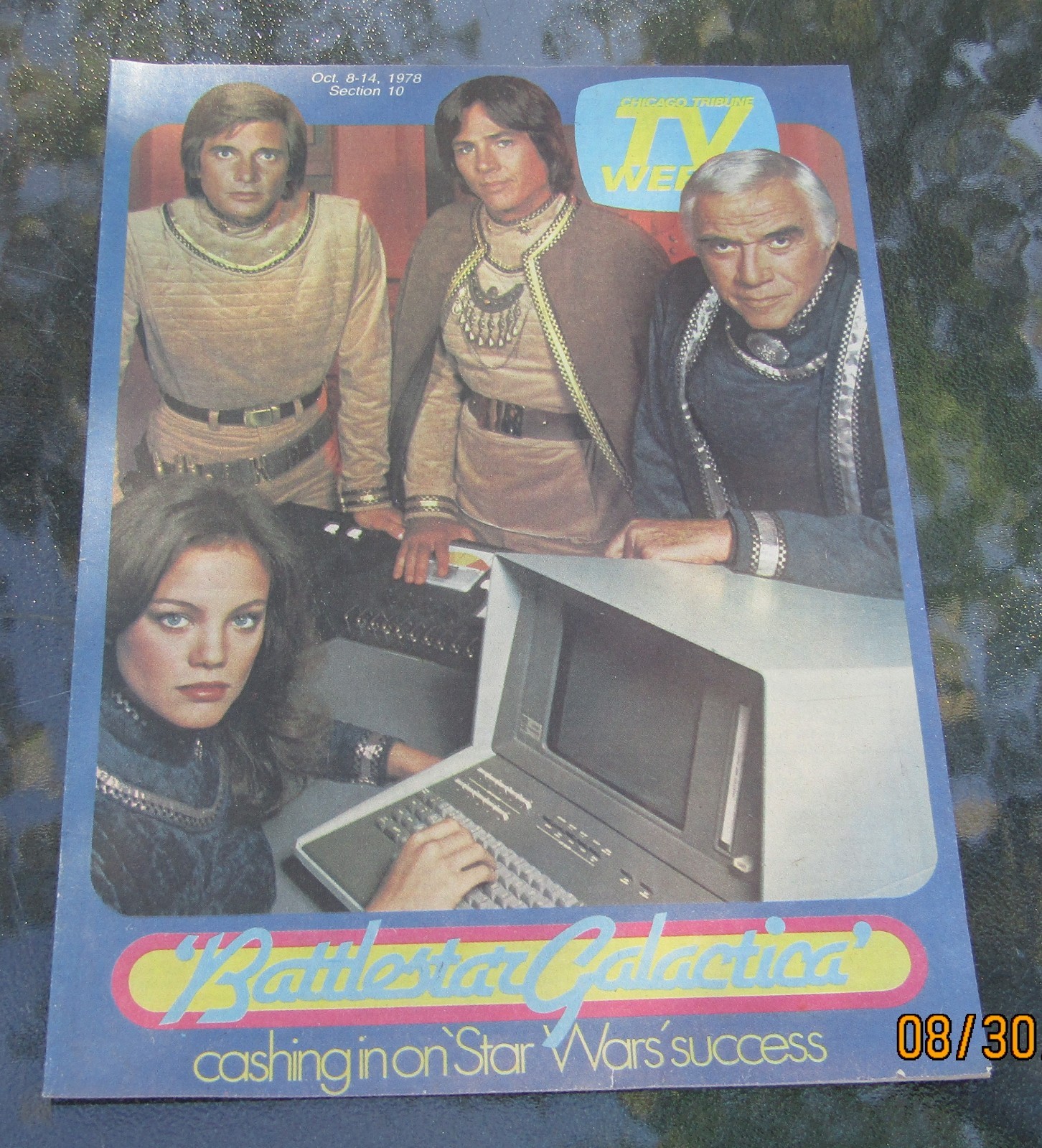 1978 October 8-14 Chicago Tribune TV WEEK Battlester Galactica Cover Story LOOK