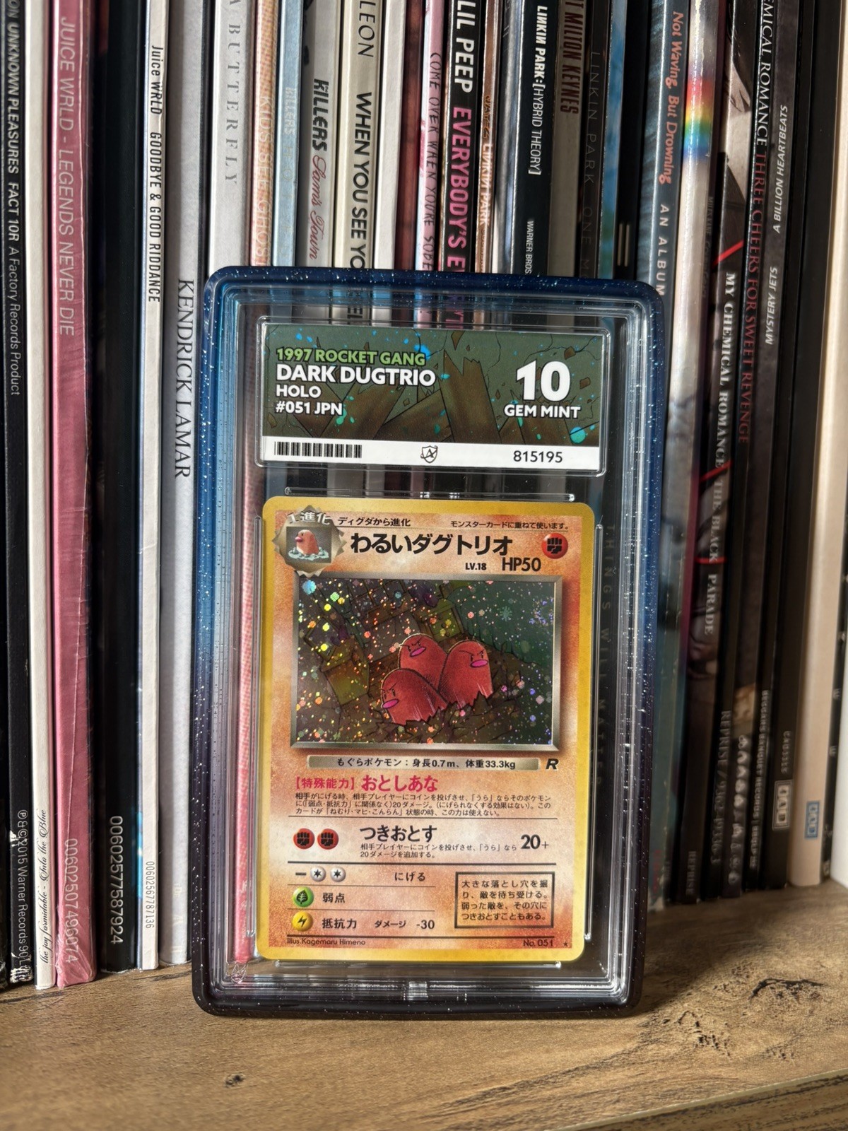 Pop 3 1997 Vintage Dark Dugtrio 051 Holo Rocket Gang - ACE 10 - 🇯🇵 SWIRL