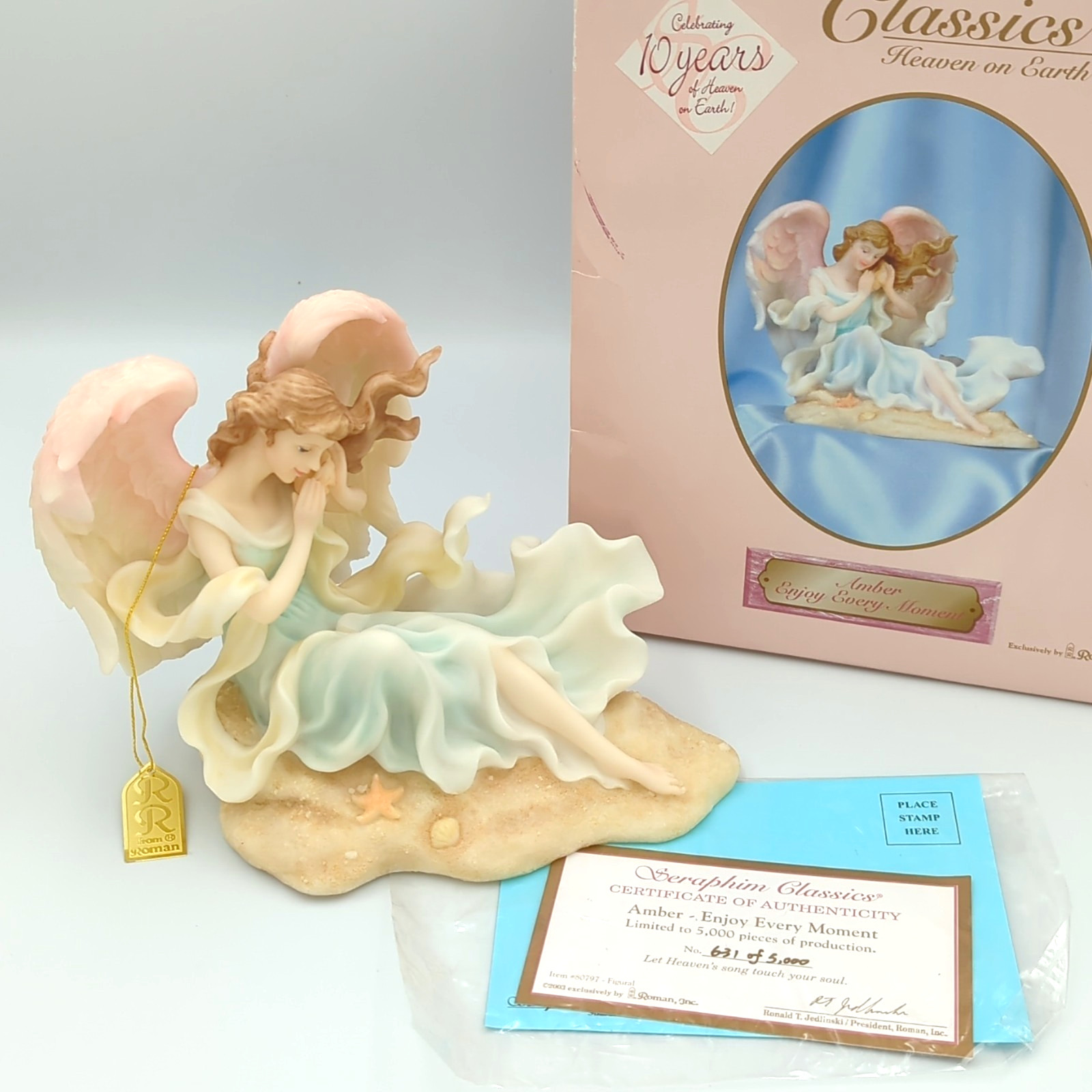 Seraphim Classics Amber #80797 Enjoy Every Moment Angel Figurine w/ Box & COA Seraphim Classics Amber #80797 Enjoy Every Moment Angel Figurine w/ Box & COA