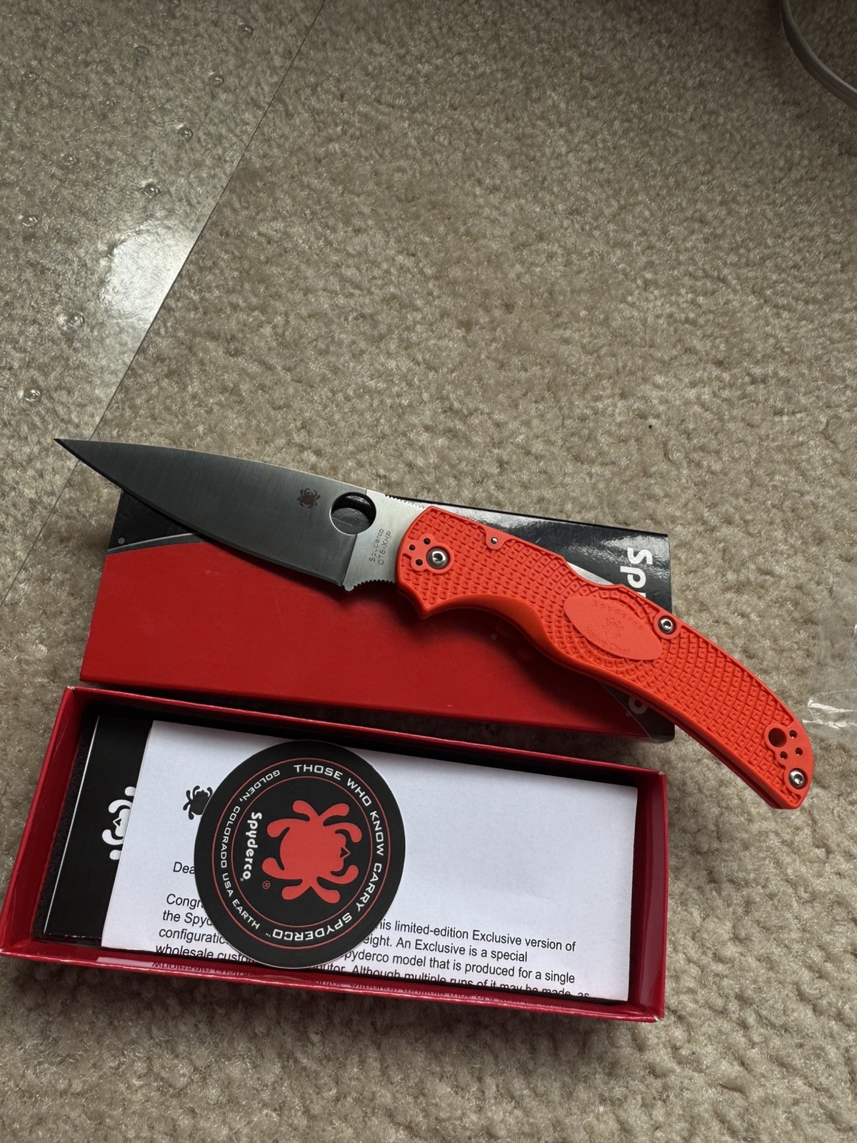 Spyderco Native Chief - CTS-XHP Blade Orange LW Handle CUTLERY SHOPPE EXCLUSIVE