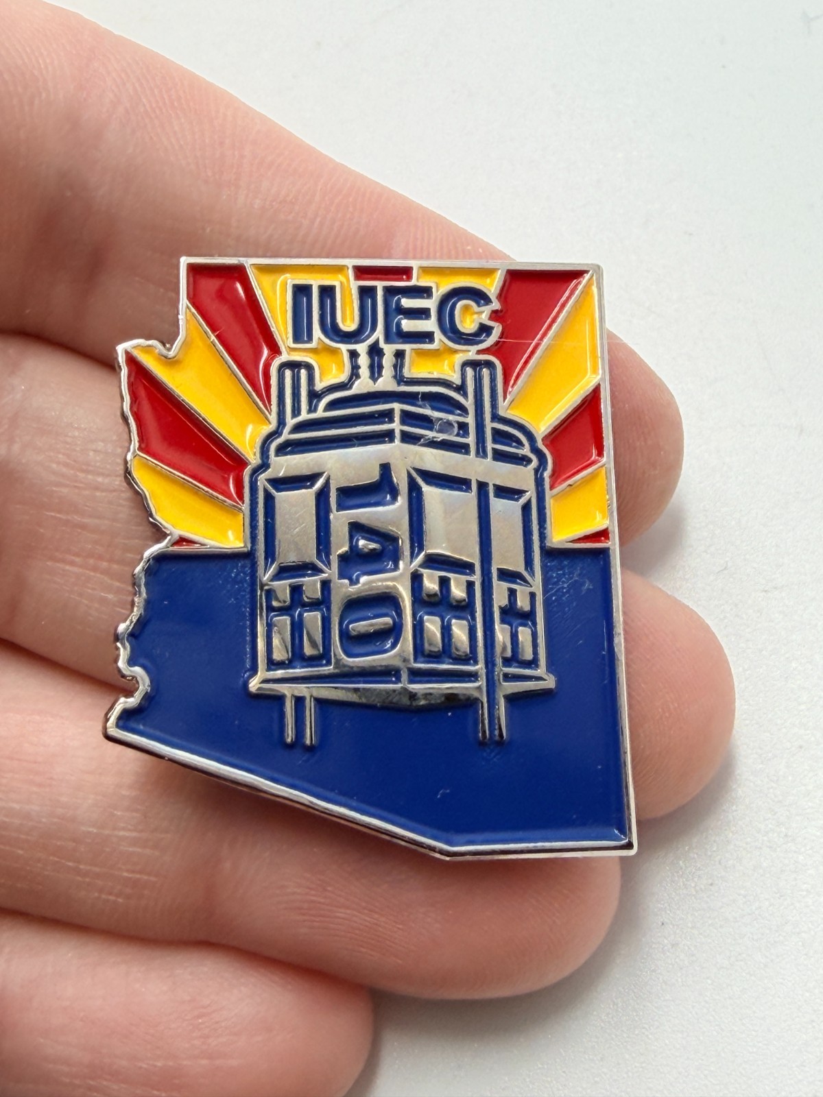 IUEC Local 140 Arizona State Shape Lapel Pin Elevator Constructors Union Badge IUEC Local 140 Arizona State Shape Lapel Pin Elevator Constructors Union Badge