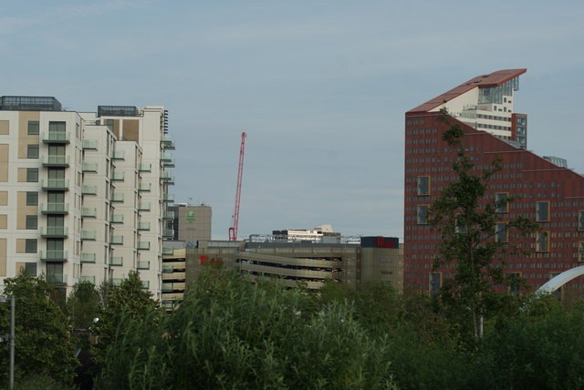 Photo A2 View of Olympic Village apartments, Westfield car park and the c2014 Photo A2 View of Olympic Village apartments, Westfield car park and the c2014