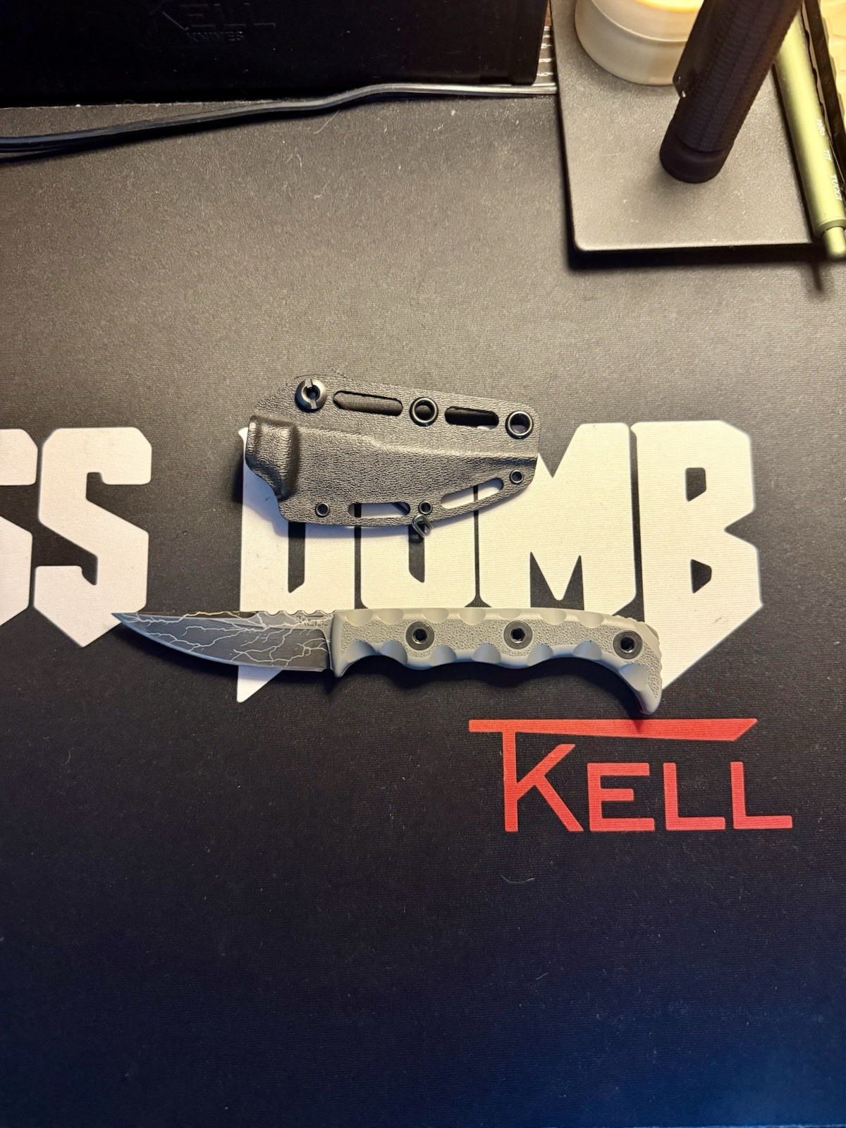 Tkell Agent 004 Laser Engraved Fixed Blade Knife Amen-L EDC Combat Battlelock Tkell Agent 004 Laser Engraved Fixed Blade Knife Amen-L EDC Combat Battlelock