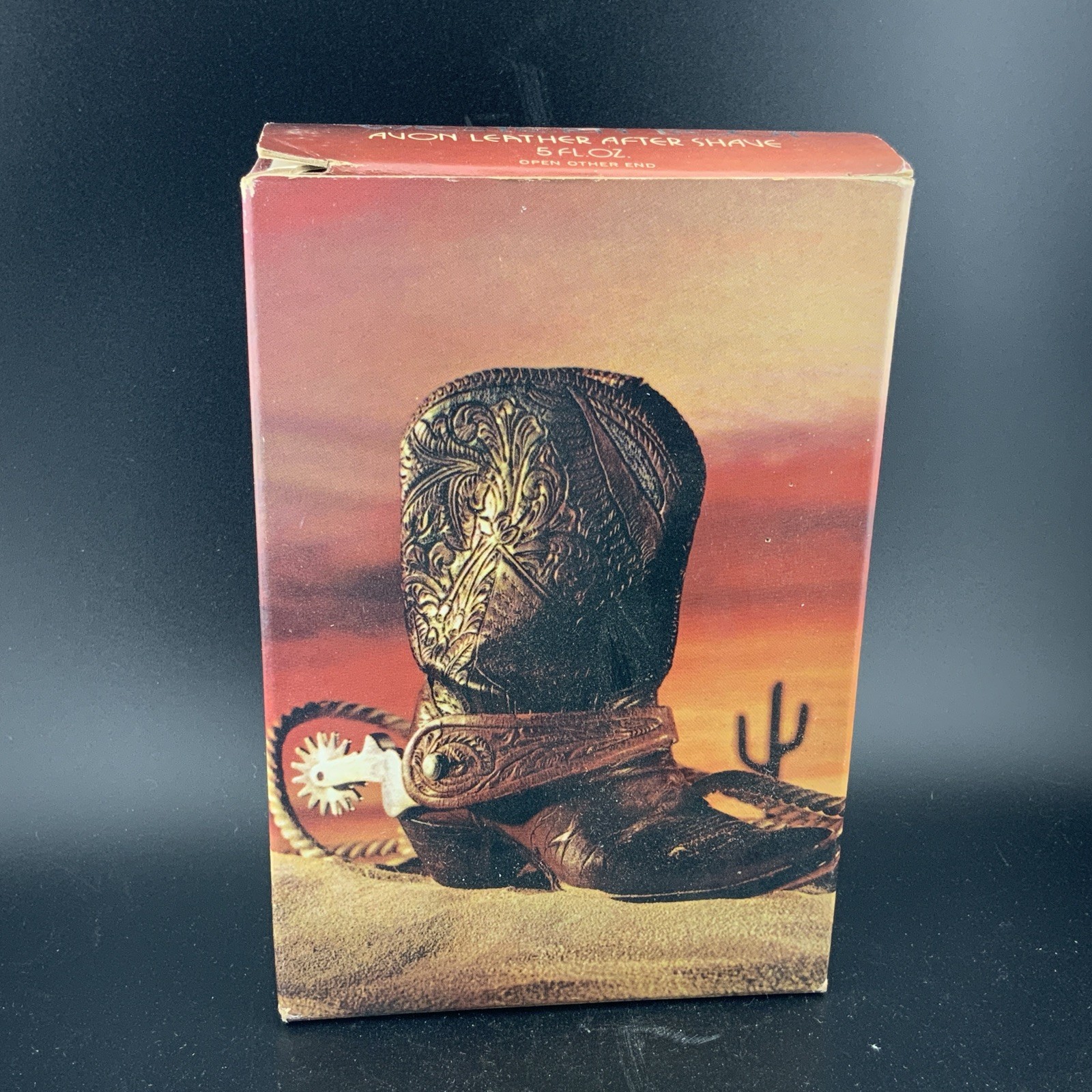 Vintage Avon Western Boot Wild Country After Shave Decanter 5 oz Box & Spur Full