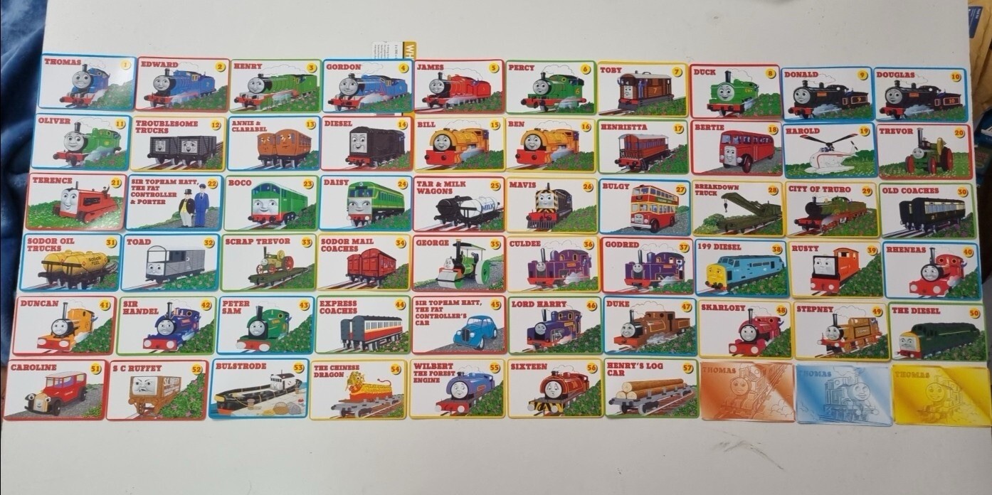 1998 ERTL Thomas The Tank Engine Series 1 Trading Cards Complete Set 1998 ERTL Thomas The Tank Engine Series 1 Trading Cards Complete Set