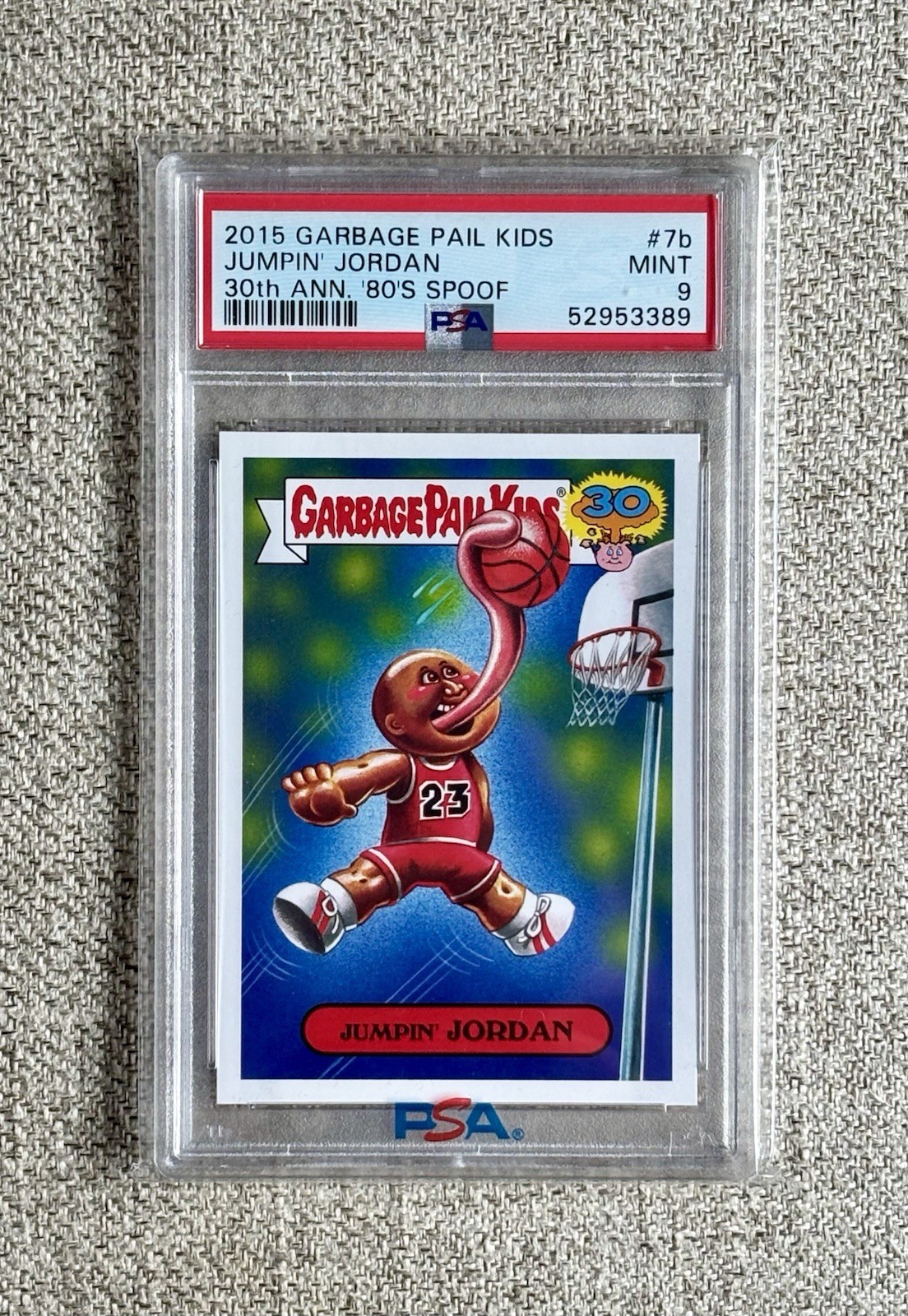 2015 TOPPS Michael Jordan PSA 9 Garbage Pail Kids 30th JUMPIN\' JORDAN #7b 🔥