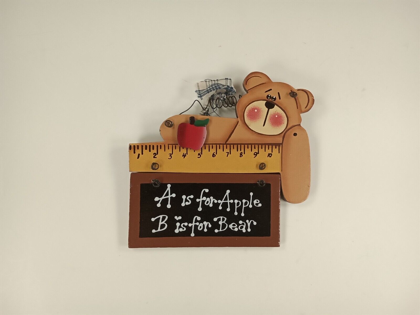 A is for Apple, B is for Bear Special Teacher Country Rustic Hanging Ornament