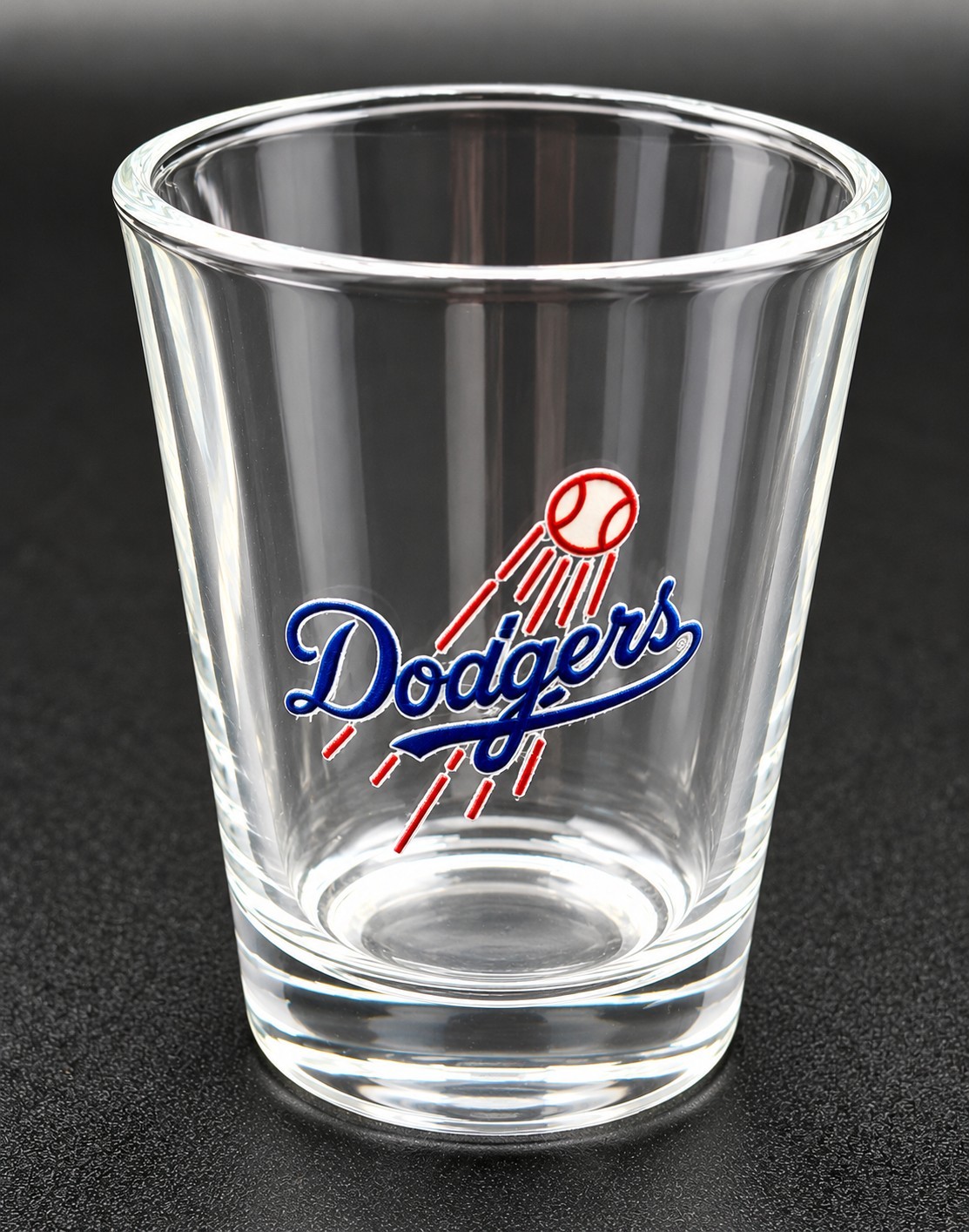 Vintage LA Dodgers Shot Glass MLB Baseball Red Blue Script Logo Collectible Vintage LA Dodgers Shot Glass MLB Baseball Red Blue Script Logo Collectible