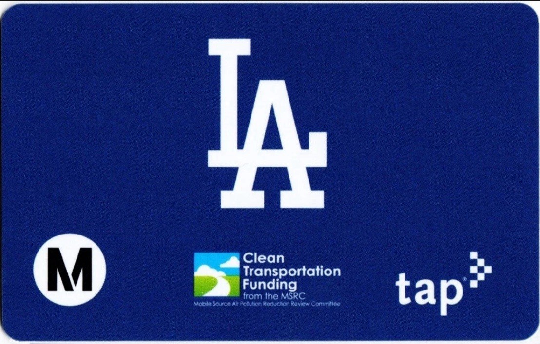 LA Metro TAP Card L.A. DODGERS Promotional 2023 Bus Subway Train Fare Media LA Metro TAP Card L.A. DODGERS Promotional 2023 Bus Subway Train Fare Media