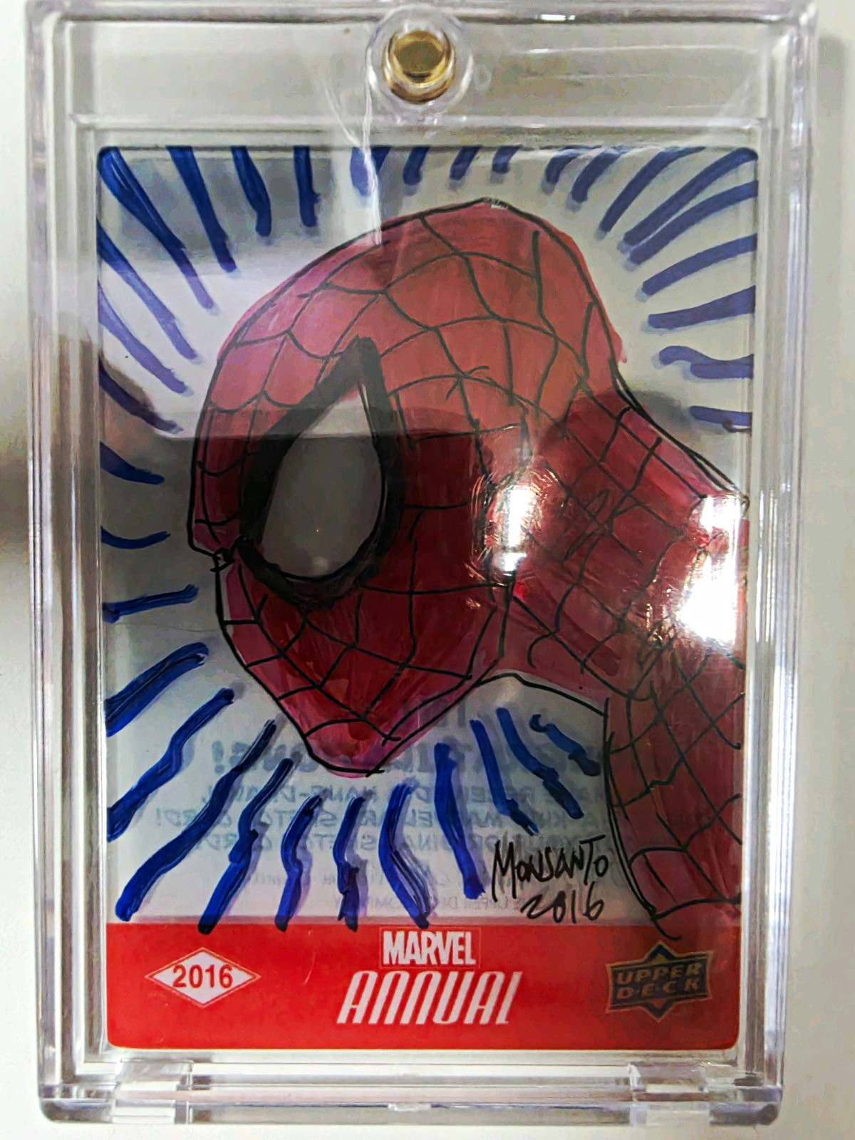 Upper Deck 2016 Marvel Annual Spider-Man #101 1/1 Sketch Card Hard Signed Upper Deck 2016 Marvel Annual Spider-Man #101 1/1 Sketch Card Hard Signed