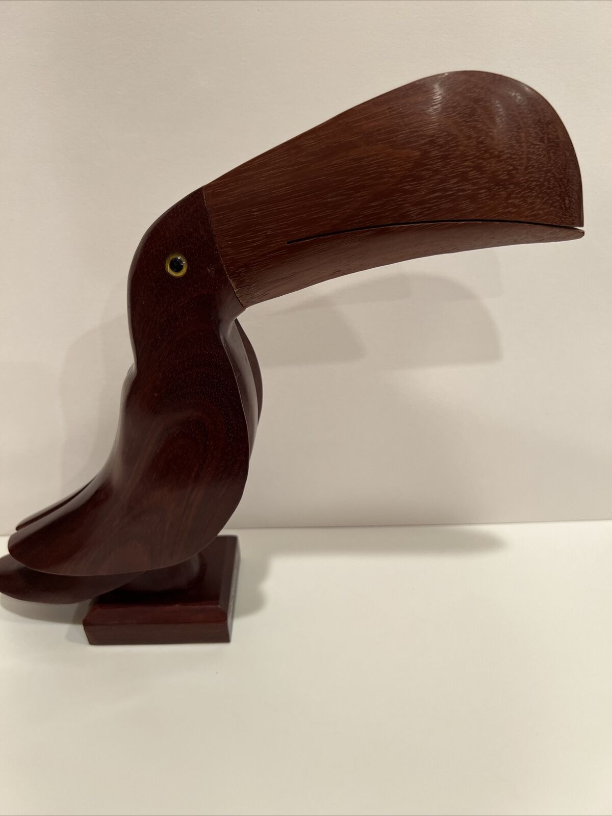 Vintage Toucan Sculpture of Hand Carved Made in Brazil.