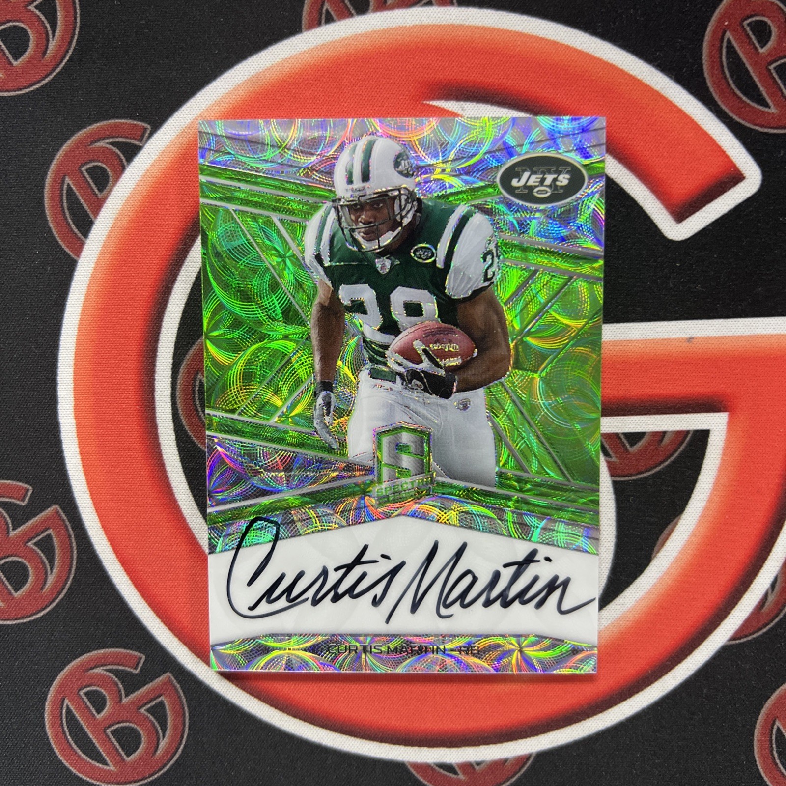 CURTIS MARTIN PANINI SPECTRA S-CM AUTO NEW YORK JETS HOF